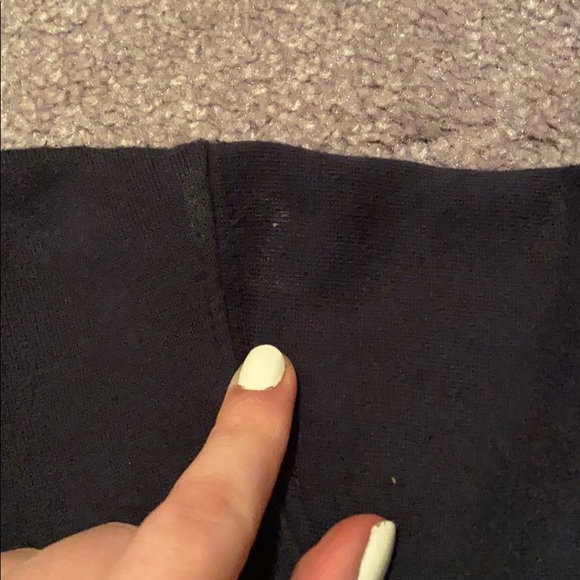 Pitt Stitched Lettering Spellout Navy Zip Jacket - Picture 8 of 8